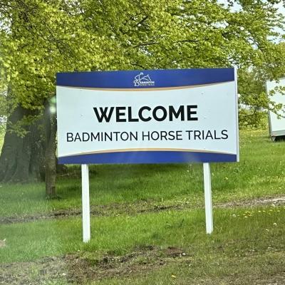 We are here at Badminton Horse Trials 😊 set up day one is complete 😊 all the grid wall is up an...