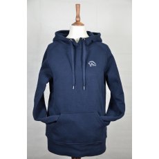 Equi-Jewel 'Classic Collection' Ladies Hooded Sweatshirt - Navy with EJ Logo in Silver Grey on Front
