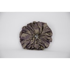 (51) Gold/Purple Paisley Single Colour Scrunchie