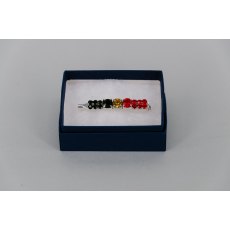 Stock Pin - 6mm  Gold & 3mm Green & 3mm Red Jewels