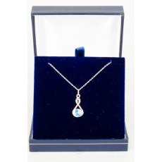 Necklace - Rivoli Crystal Infinty - Light Sapphire