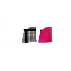 Ear Warmers - Cairngorm Blossom Tweed & Cerise  Fleece