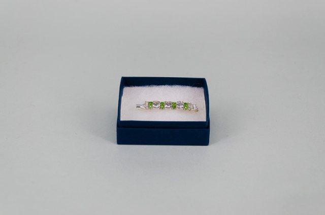 Equi-Jewel by Emily Galtry Stock Pin - 6mm & 3mm Clear with 3mm Lime Jewels