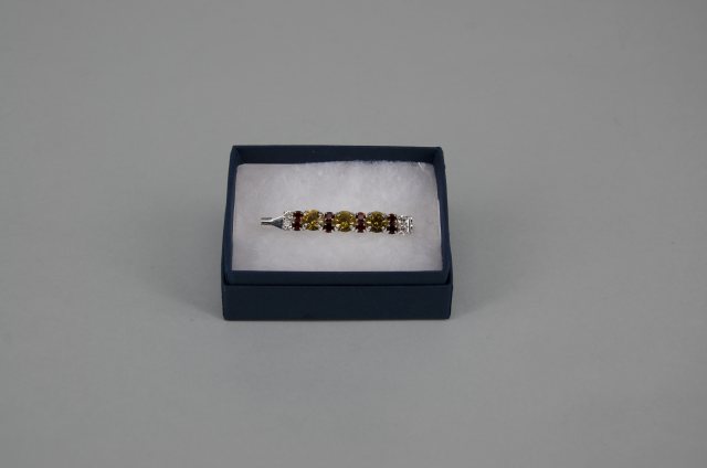 Equi-Jewel by Emily Galtry Stock Pin - 6mm Gold, 3mm Brown & 3mm Clear Jewels