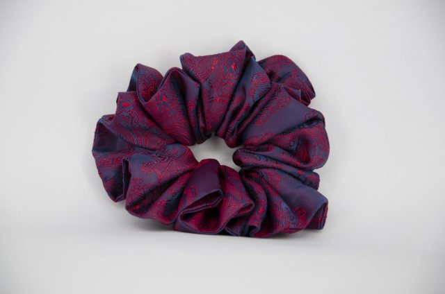 Equi-Jewel by Emily Galtry (52) Navy/Red Paisley Single Colour Scrunchie