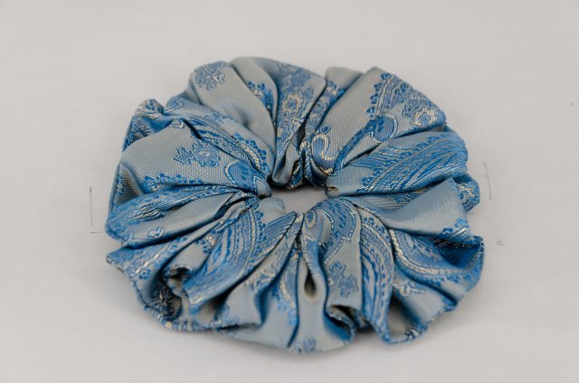 Equi-Jewel by Emily Galtry (55) Turquoise Paisley Single Colour Scrunchie