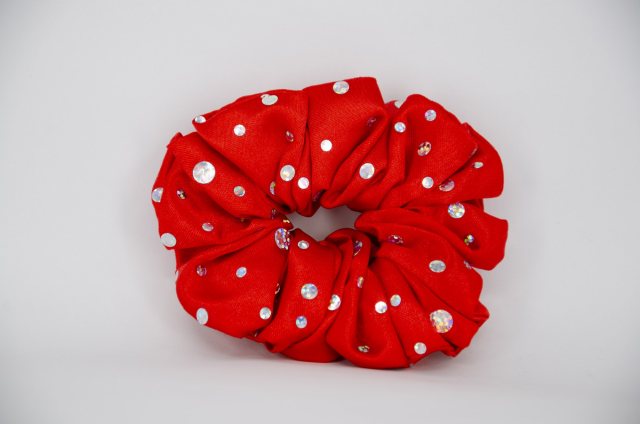 Equi-Jewel by Emily Galtry (17) Red Scrunchie with Sequins