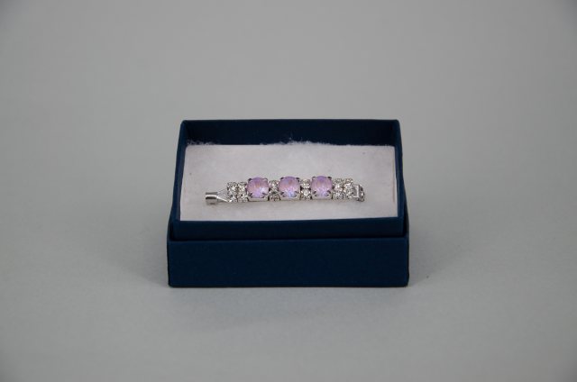 Equi-Jewel by Emily Galtry Stock Pin - 6mm Lavender DeLite Swarovski Crystals with 3mm Clear Jewels