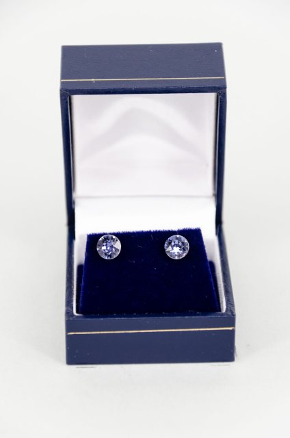 Equi-Jewel by Emily Galtry Earrings - Xirius Crystal Round Stud - Tanzanite