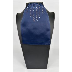 "BLING" (01) Navy Contrast Colour Middle with Rose Gold Crystals