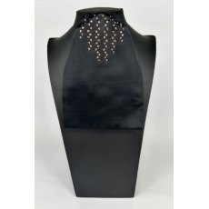 "BLING" (08) Black Contrast Colour Middle with Rose Gold Crystals