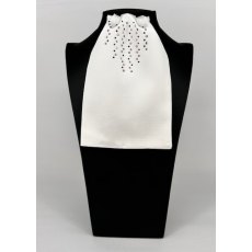 "BLING" (32) White Contrast Colour Middle with Pink AB & Navy Crystals