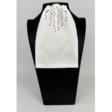 "BLING" (32) White Contrast Colour Middle with Rose Gold, Denim & Pearl Crystals