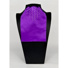 "BLING" (14) Bright Purple Contrast Colour Middle with Clear Crystals