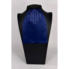 "BLING" (61) French Navy Contrast Colour Middle with Clear Crystals