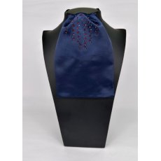 "BLING" (01) Navy Contrast Colour Middle with Burgundy, Emerald Green & Navy Crystals "BLING" (01) Navy Contrast Colour Middle with Burgundy, Emerald Green & Navy Crystals