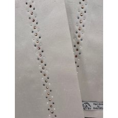 "BLING" (32) White Base Stock with Rose Gold, Denim & Pearl Crystals