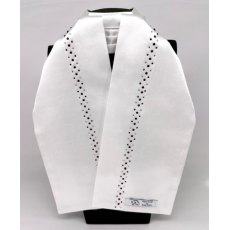 "BLING" (33) Bright White Base Stock with Burgundy, Navy & Clear Crystals