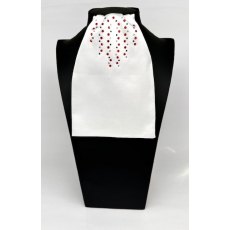 "BLING" (33) Bright White Contrast Colour Middle with Red, Emerald Green & Clear Crystals "BLING" (33) Bright White Contrast Colour Middle with Red, Emerald Green & Clear Crystals