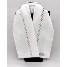 "BLING" (33) Bright White Base Stock with Red, Emerald Green & Clear Crystals