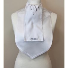 Bling Bright White Stock & Bib with Swarovski Crystals