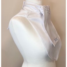 Bling Bright White Stock & Bib with Swarovski Crystals