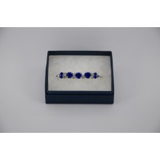 6mm & 3mm Sapphire with 3mm Clear Jewels Stock Pin