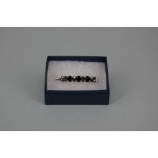 Stock Pin - 6mm Black & 3mm Grey Jewels