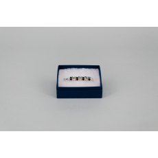 Stock Pin - 6mm & 3mm Clear with 3mm Navy Jewels
