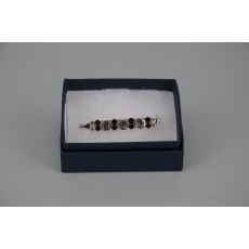 Stock Pin - 6mm & 3mm Clear with 3mm Burgundy Jewels
