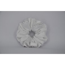 (33) Bright White Single Colour Scrunchie