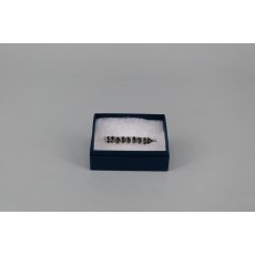 Stock Pin - 6mm Clear & 3mm Grey Jewels