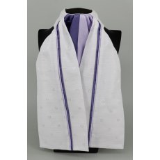 EJS-01 White Embossed Square with Dark Purple (15) & Lilac (13) Fixed Double Middle & Double Stripe