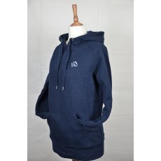 Equi-Jewel 'Classic Collection' Ladies Hooded Sweatshirt - Navy with EJ Logo in Silver Grey on Front