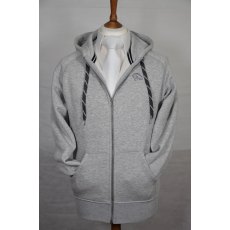 Equi-Jewel 'Classic Collection' Mens Zip Hooded Sweatshirt - Heather Grey with EJ Logo in Charcoal on Front
