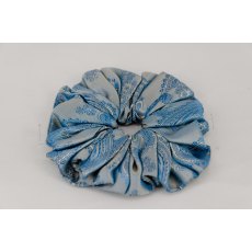 (55) Turquoise Paisley Single Colour Scrunchie