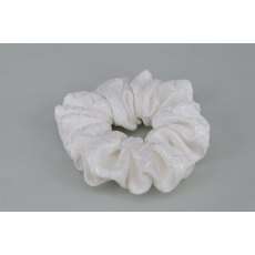 EJS-48 Geneva White Scrunchie