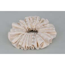 EJS-55 Cream Circle Scrunchie