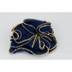 Navy Chiffon Scrunchie