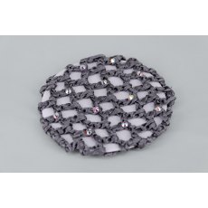 Grey Bun Net with AB Swarovski Crystals