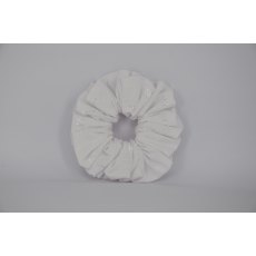 EJS-01 White Embossed Square Scrunchie