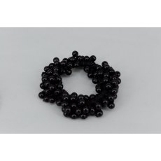 Pearl Effect Beaded Scrunchie - Black