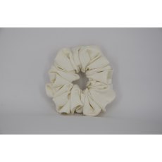 EJS-08 Ivory Self Diamond Scrunchie