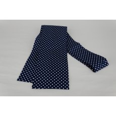 Navy with White Dot Tie Your Own Stock