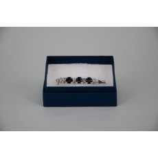 Stock Pin - 6mm Black Patina Crystals with 3mm Clear Jewels