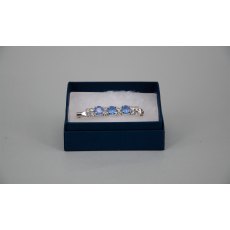 Stock Pin - 6mm Ocean DeLite Swarovski Crystals with 3mm Clear Jewels