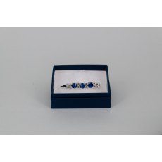 Stock Pin - 6mm Baby Blue & 3mm Clear Jewels