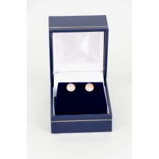 Earrings - Xirius Crystal Round Stud - Cappuccino DeLite