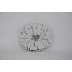 EJS-37 Silver Grey Embroidered Scrunchie