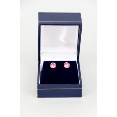 Earrings - Xirius Crystal Round Stud - Rose